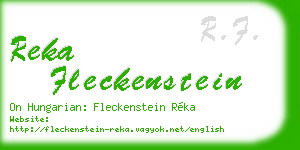 reka fleckenstein business card