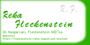 reka fleckenstein business card